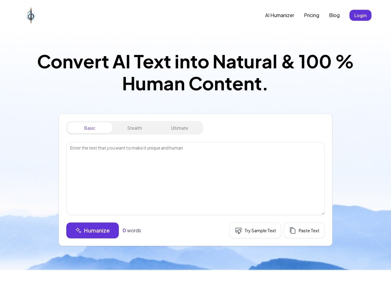 HumanizeText.ai官网 – 将AI文本转换为人类语言