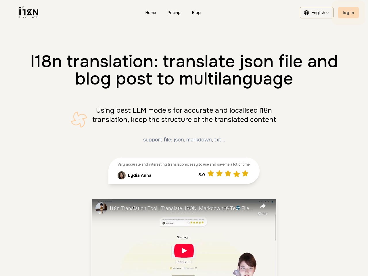 i18n Web官网 – 简化JSON和Markdown文件的翻译