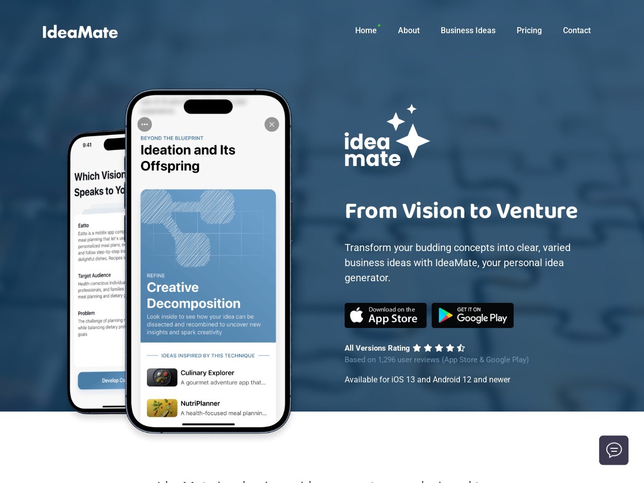 IdeaMate: AI Idea Generator官网 – 将思想转化为商业创意的应用