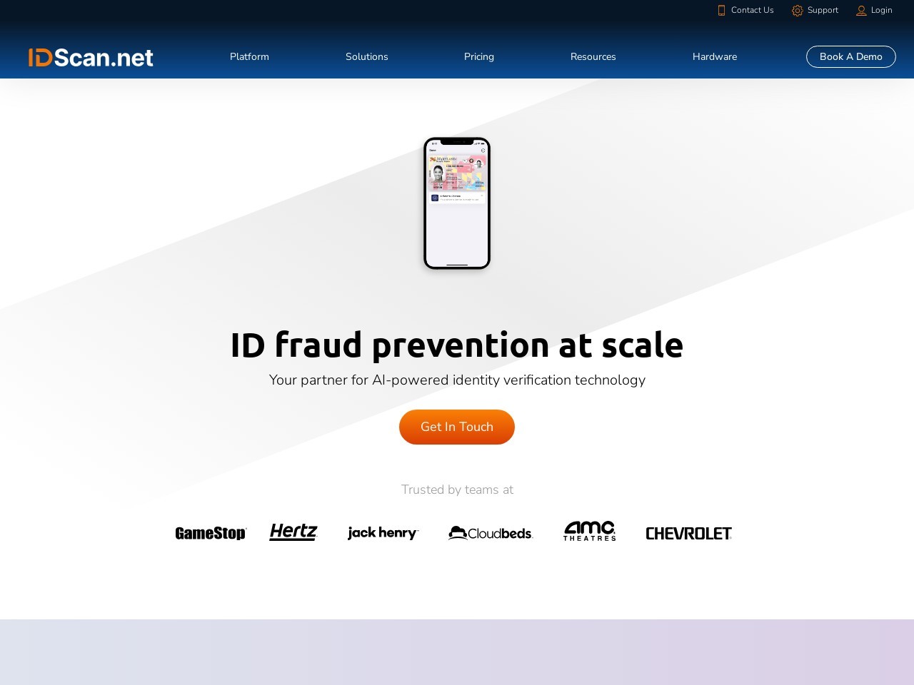 IDScan.net官网 – 智能身份验证平台