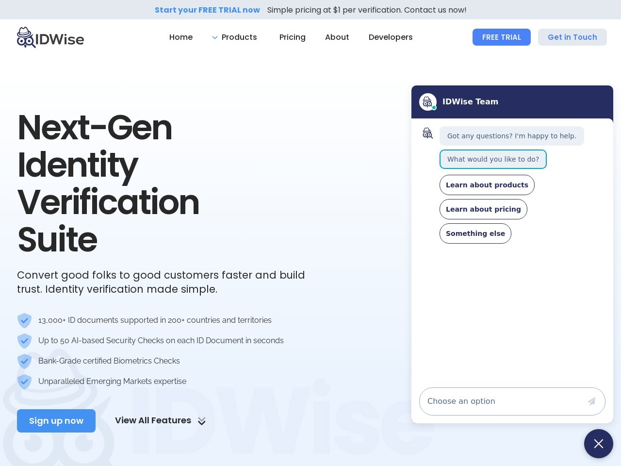 IDWise Identity Verification, eKYC & AML官网 – 快速、安全的客户身份验证解决方案