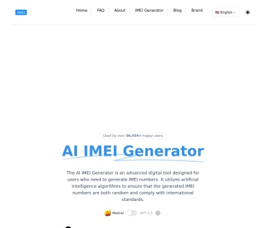 AI IMEI生成器