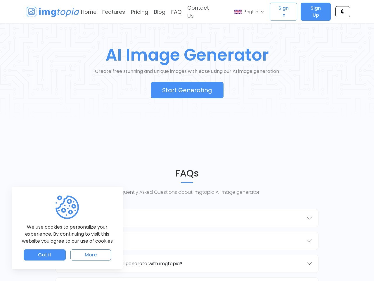 IMGtopia官网 – 轻松生成独特图像的AI工具