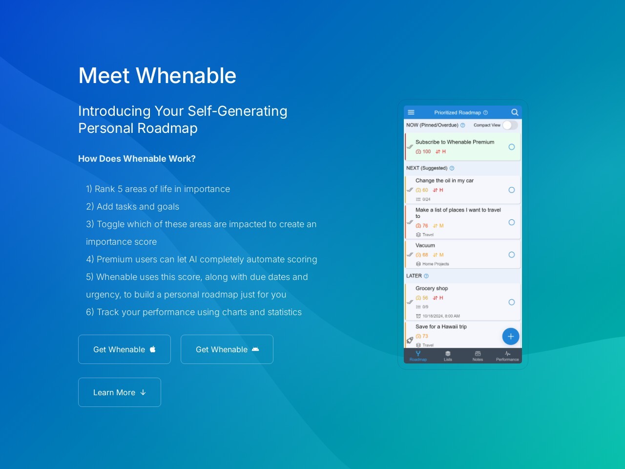 Whenable官网 – 智能待办清单与目标追踪工具