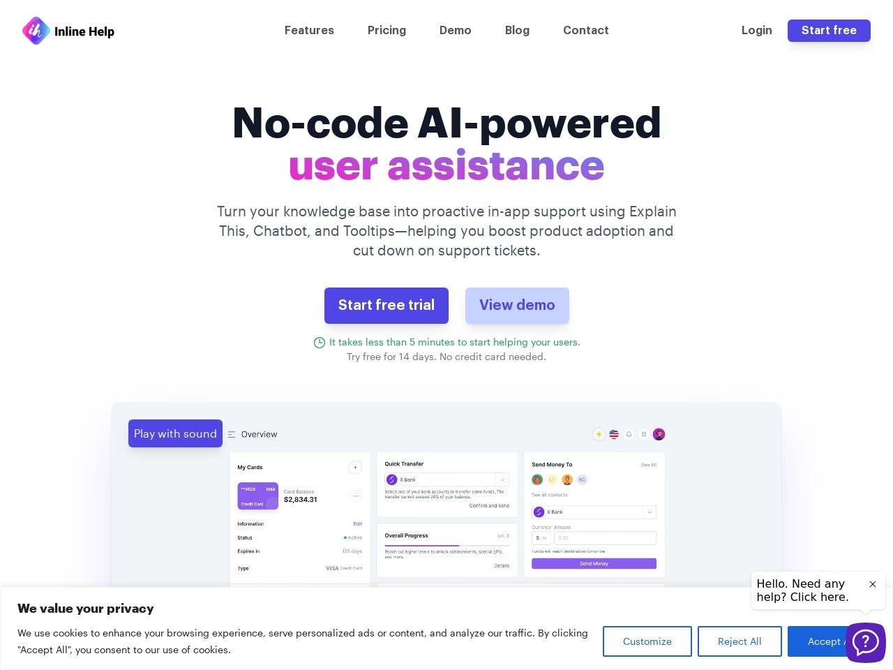 Inline Help官网 – 实时生成支持的应用助手