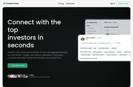 Investor Radar官网 – 创业公司寻找理想投资者的平台