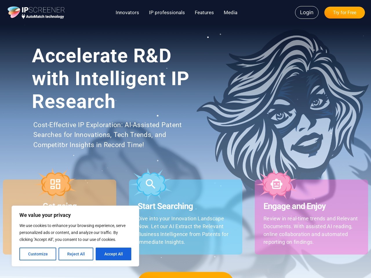 IPscreener官网 – AI驱动的专利研究工具