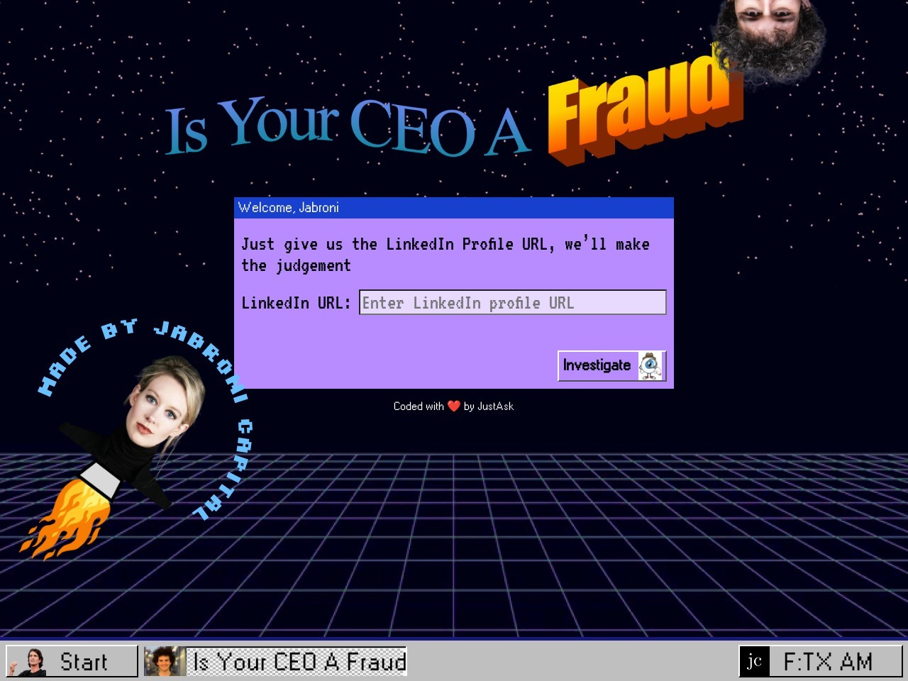 Is My CEO A Fraud?官网 – 幽默评估CEO欺诈可能性的AI工具
