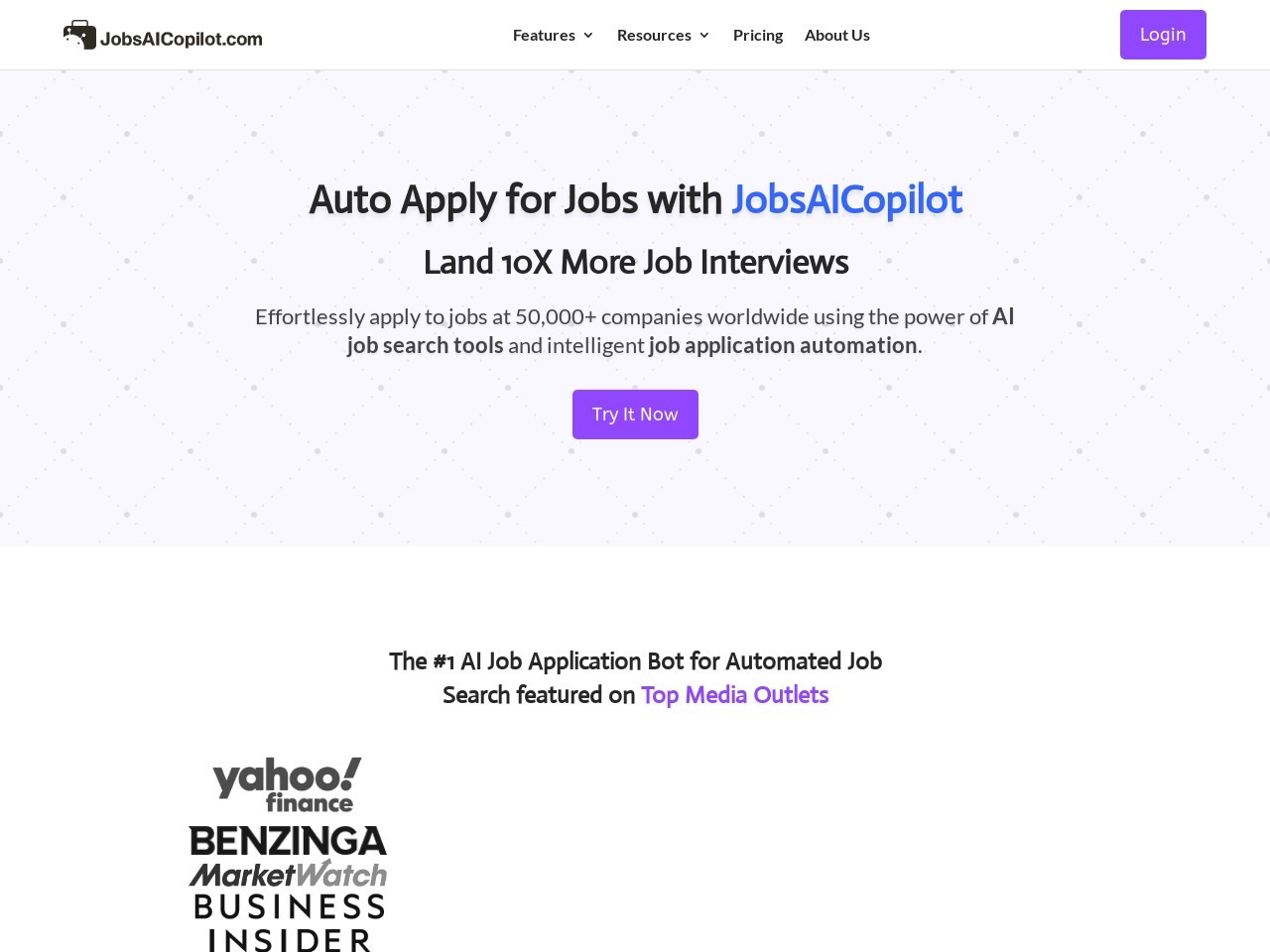 JobsAICopilot官网 – AI驱动的求职自动化平台