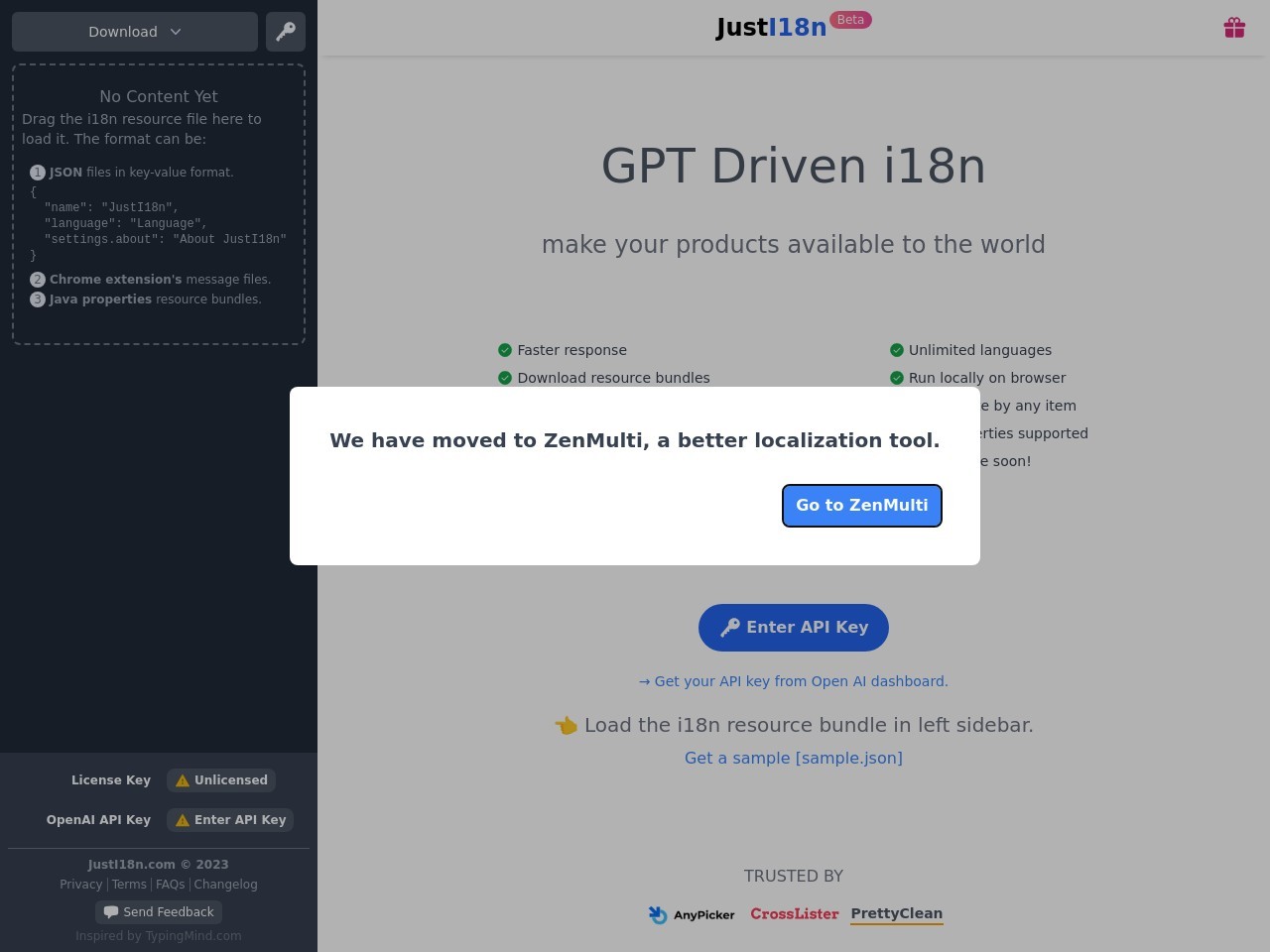 JustI18n官网 – AI驱动的本地化工具