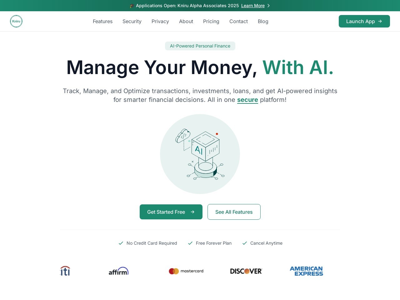 Kniru: AI-Powered Finance官网 – 智能财务管理助手