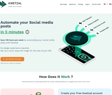 Kwetzal官网 – 用AI自动发布社交媒体内容
