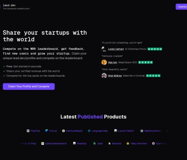 Lead | MRR Leaderboards