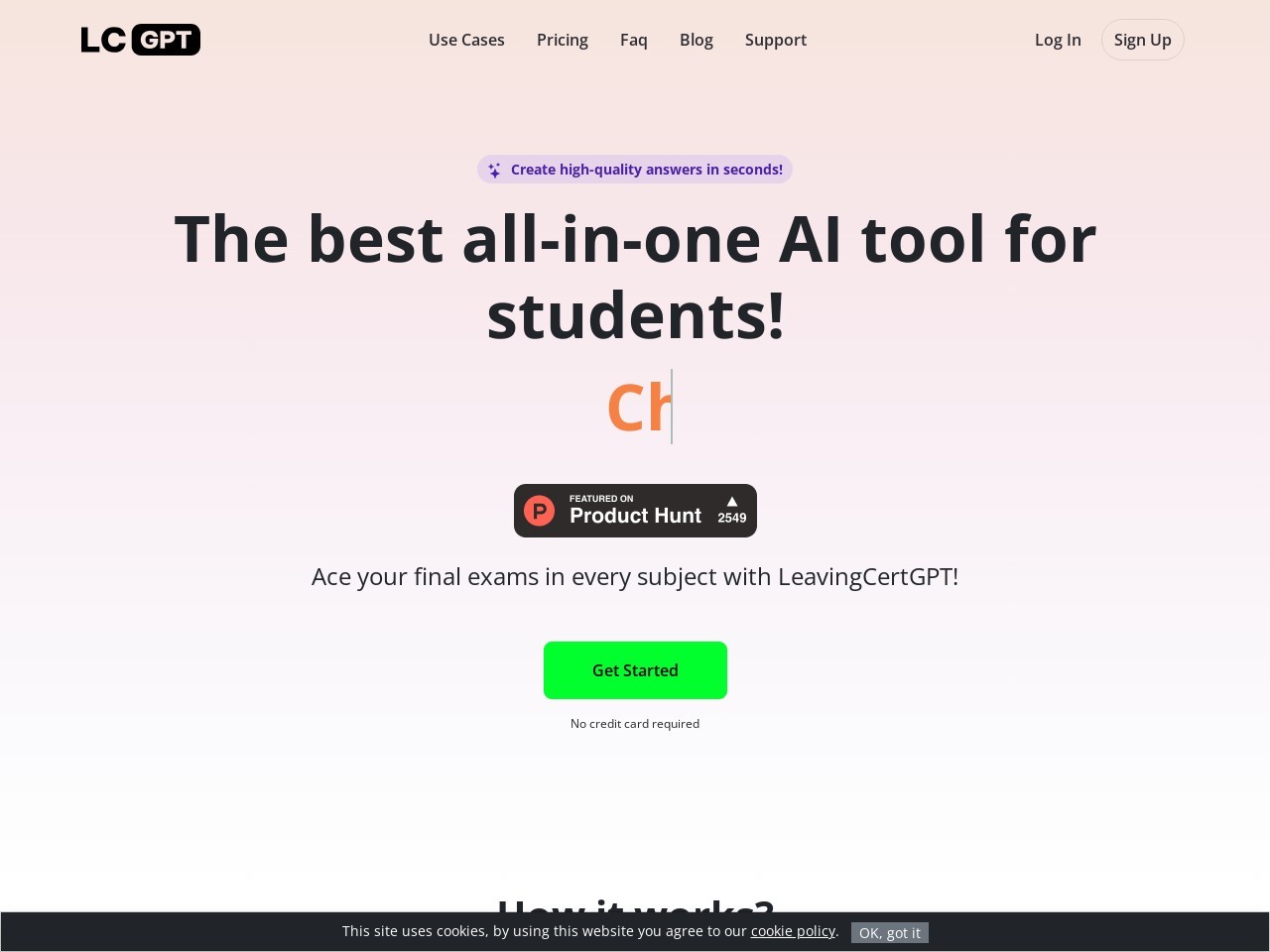 Leaving Cert GPT官网 – AI学习助手，助力考试准备