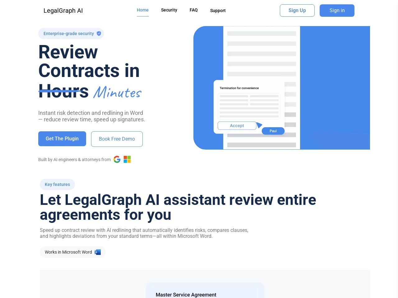 LegalGraph – AI Based Legal Assistant-智能法律助手，提高合同审查效率