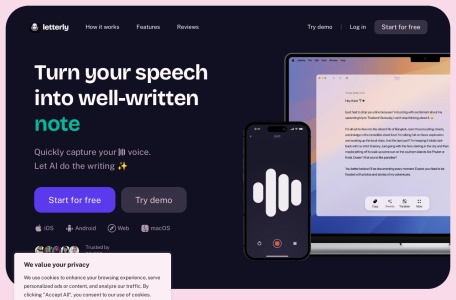 Letterly官网 – 将语音转化为优质文本的应用