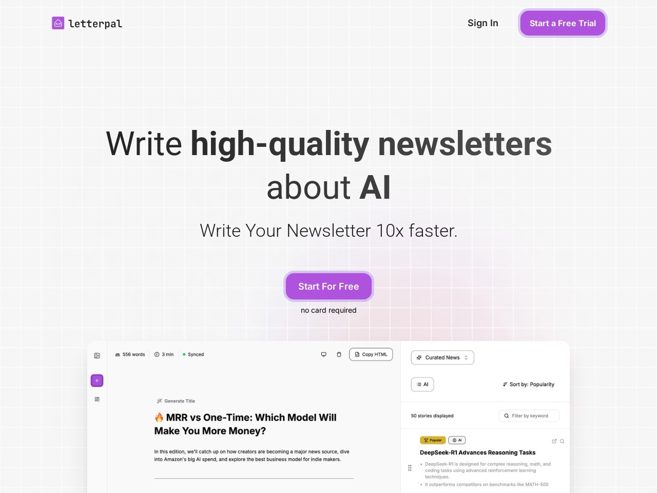 letterpal官网 – AI驱动的新闻通讯创作工具