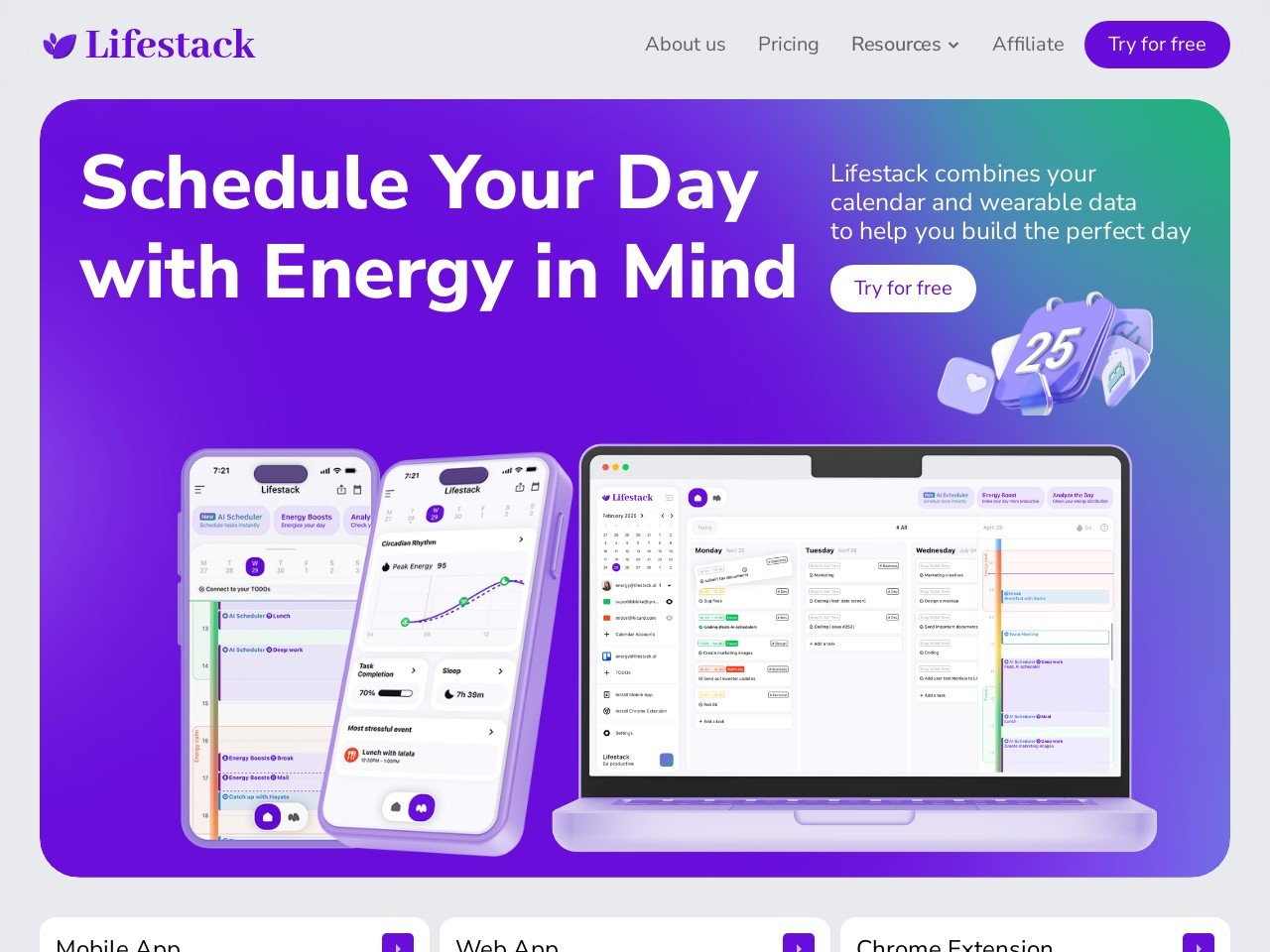 Lifestack官网 – 智能日历优化健康与生产力