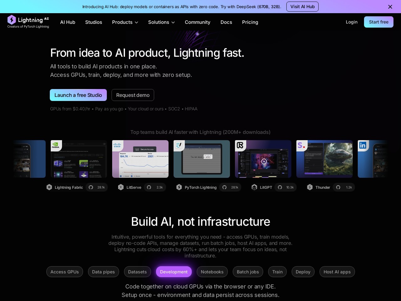 Lightning AI-一款高效的AI模型训练与部署平台