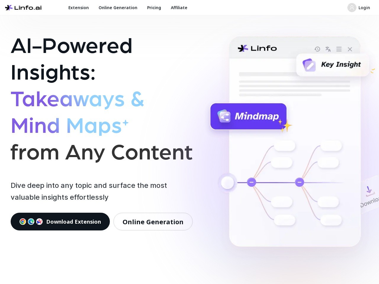 Linfo.ai官网 – 智能文章摘要生成工具