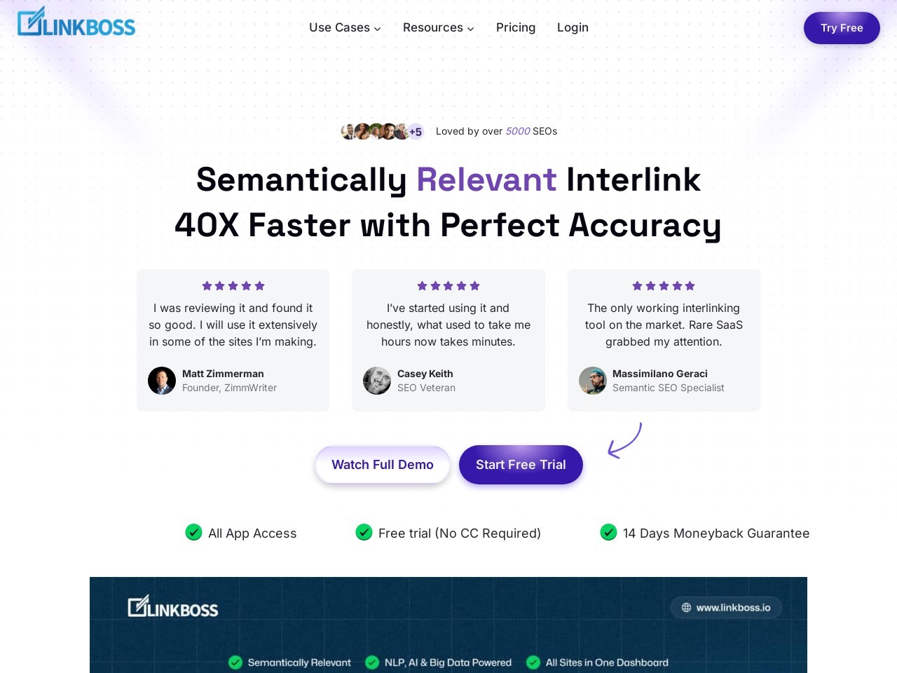 LinkBoss: AI-Powered Interlinking Tool官网 – 提升内部链接效率的AI工具
