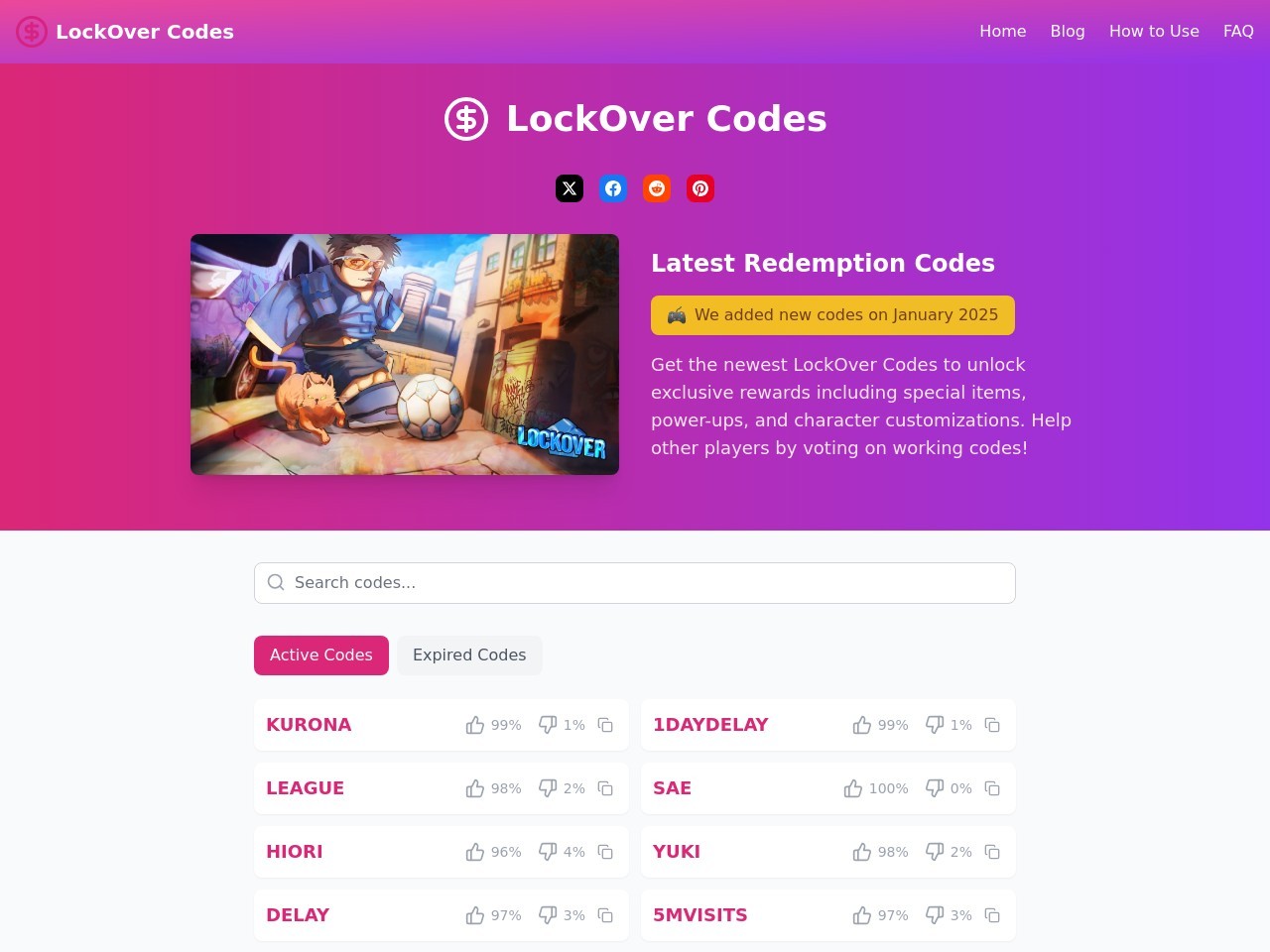 lock over codes官网 – 提供Roblox游戏最新有效兑换码