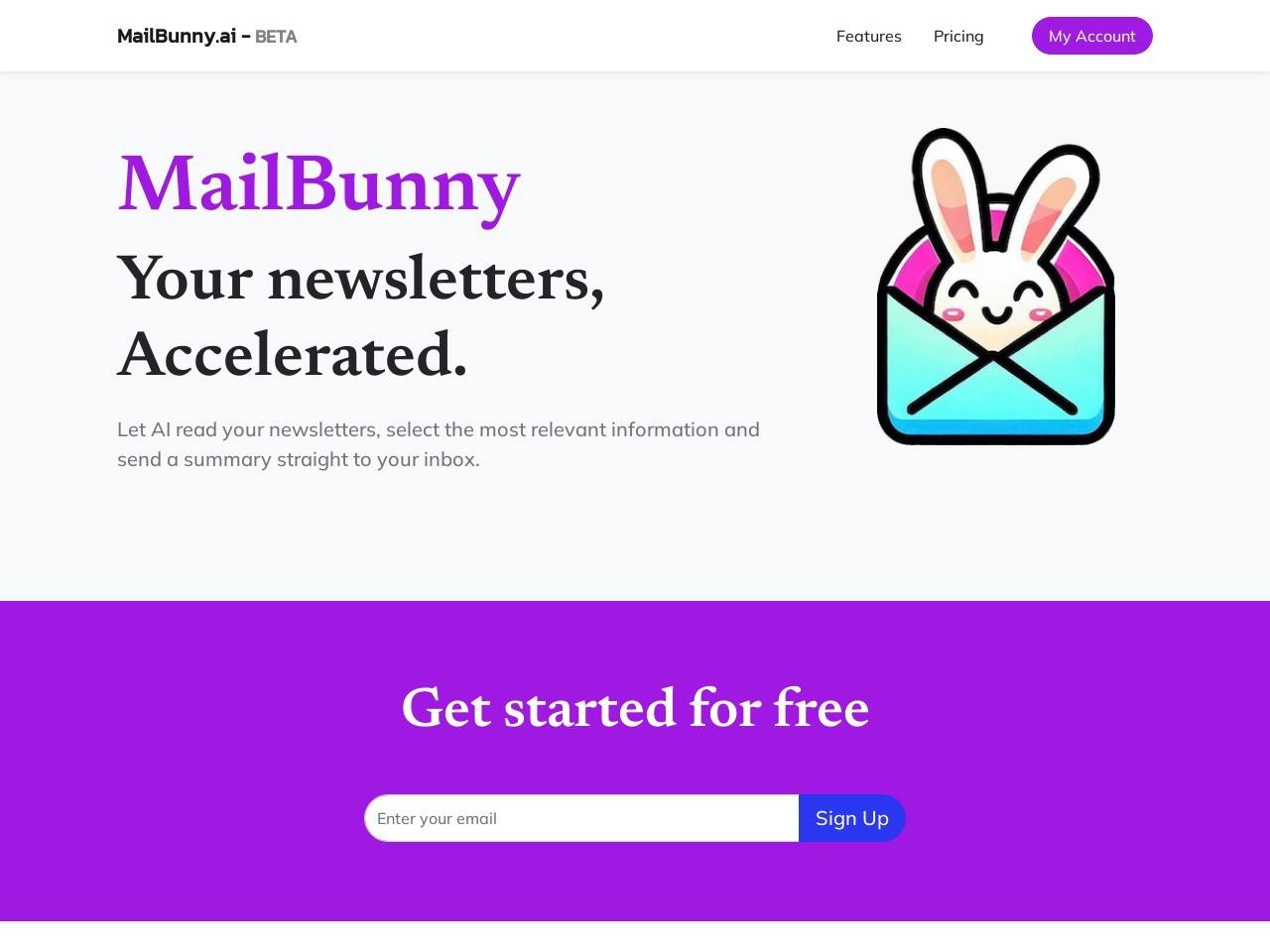 MailBunny.ai官网 – 一个智能邮件助手