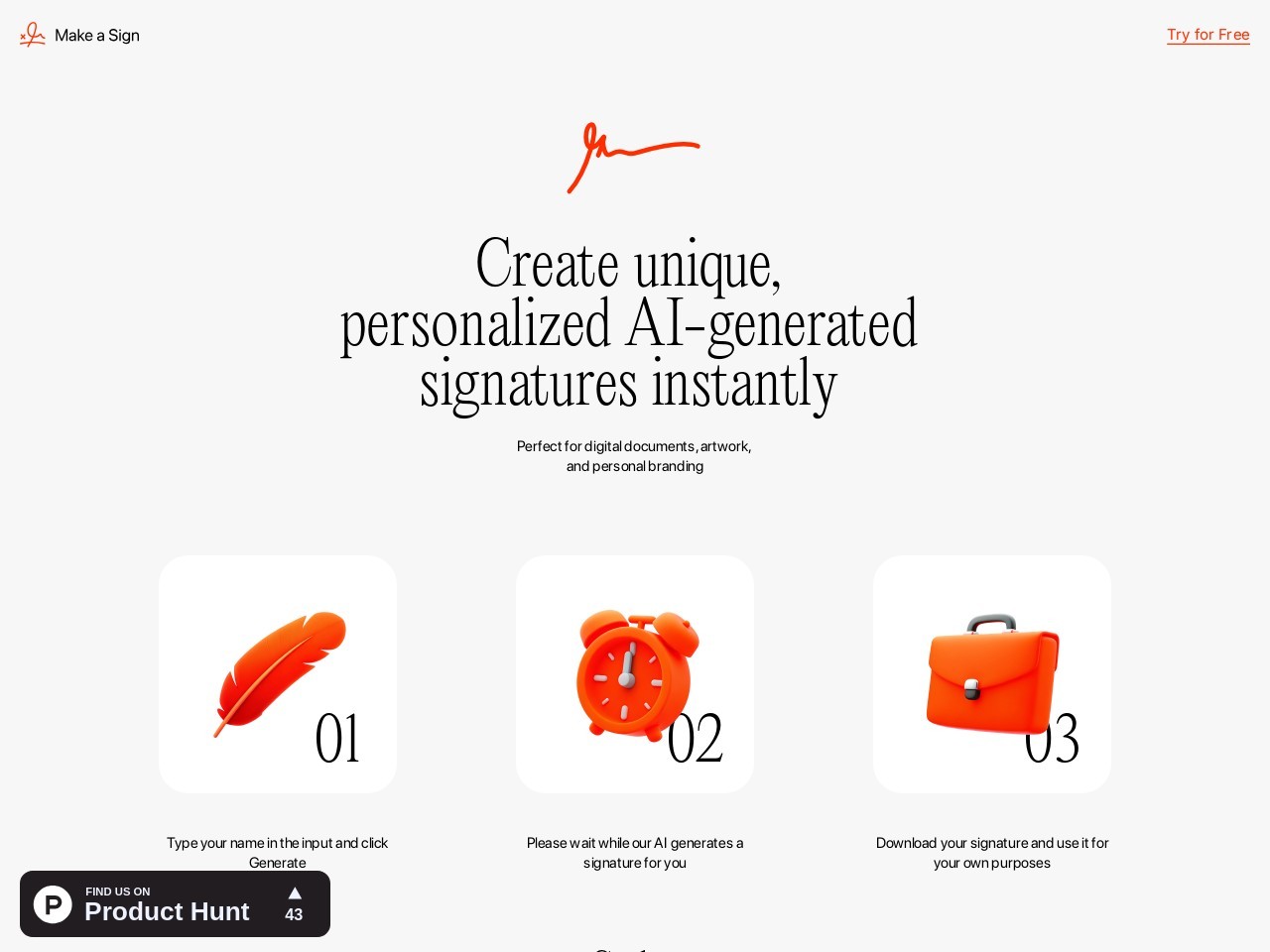 AI Signature Generator官网 – 在线生成个性化AI签名