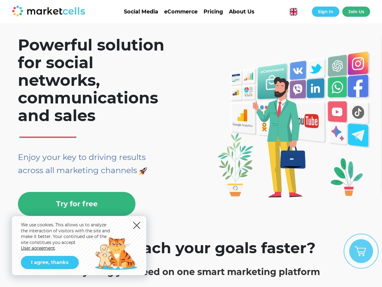 Marketcells官网 – 社交网络与销售的强大解决方案