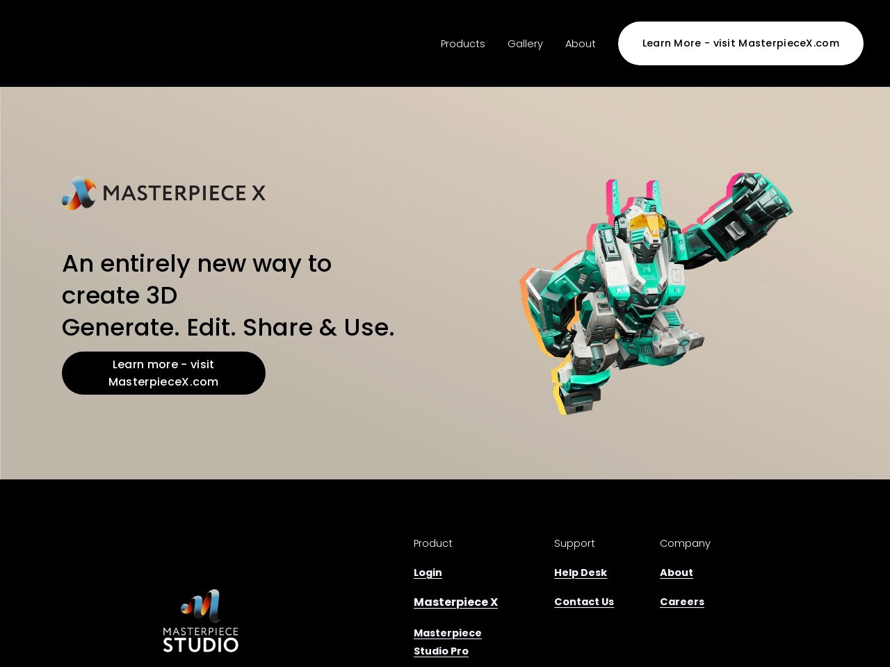 Masterpiece Studio官网 – 为独立创作者提供简单的3D创作工具