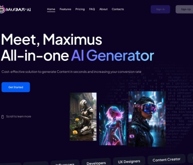MaximusAI官网 – 智能内容生成的一站式平台