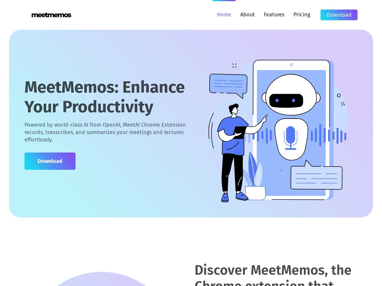 MeetMemos AI官网 – 在线会议转录与总结工具