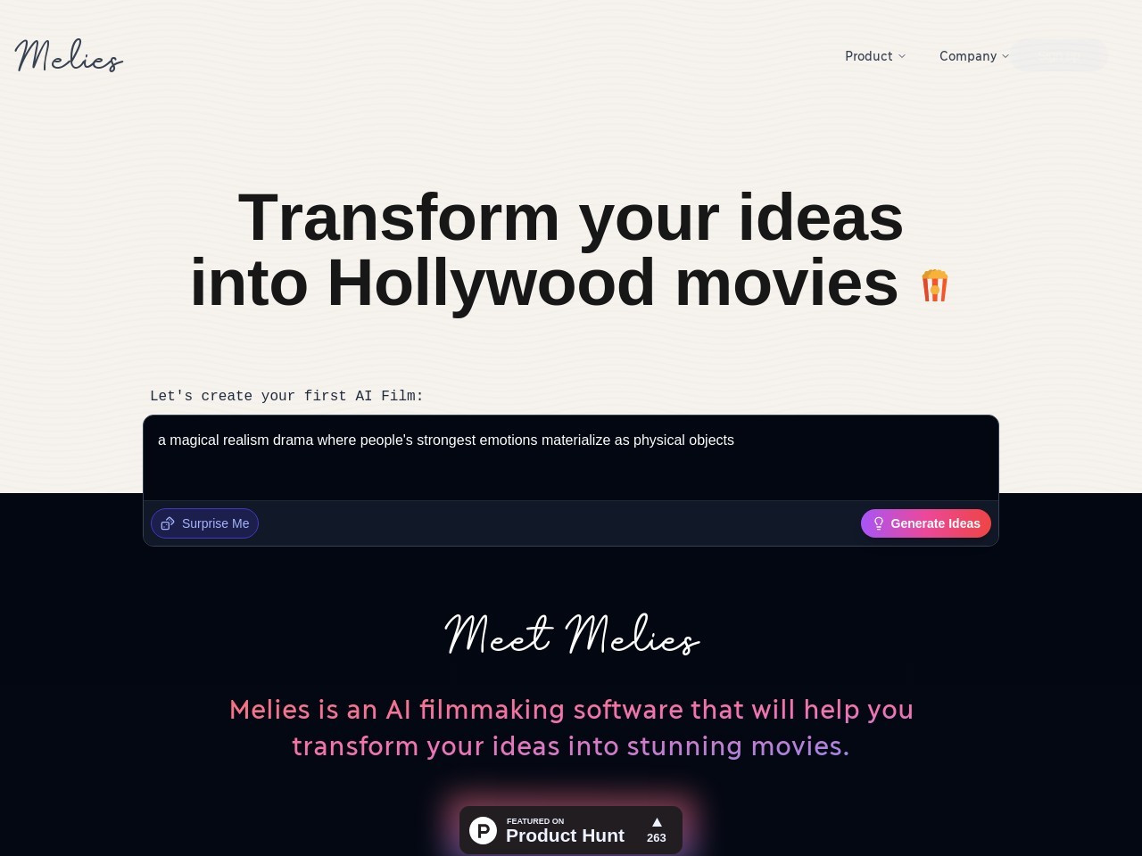 Melies官网 – AI电影制作软件