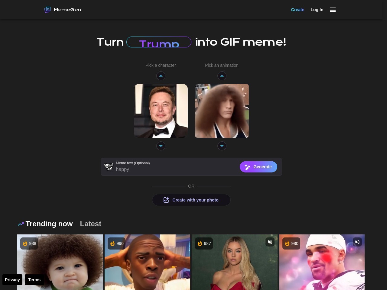 MemeGen AI官网 – 用AI轻松生成搞笑GIF表情包