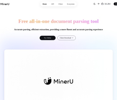 MinerU官网 – 智能文档处理工具