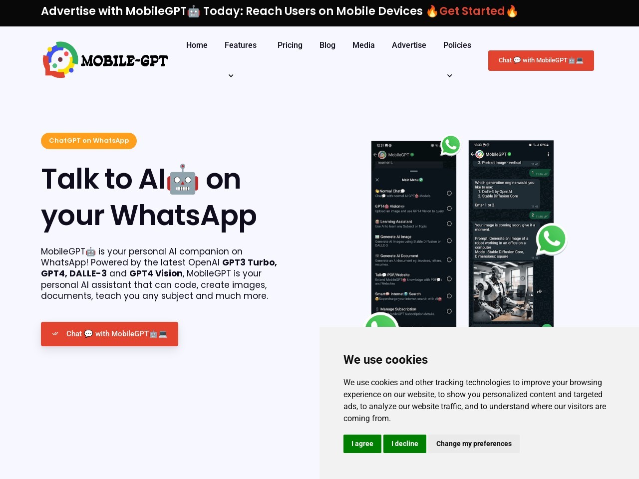 MobileGPT官网 – 你的WhatsApp上的ChatGPT
