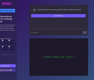 Mokzu官网 – 快速将设计转化为生产代码