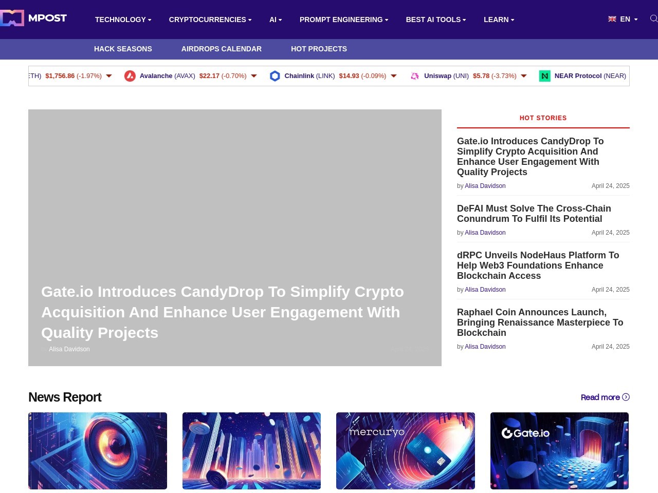Metaverse Post官网 – 专注于AI和Web 3.0技术的新闻平台