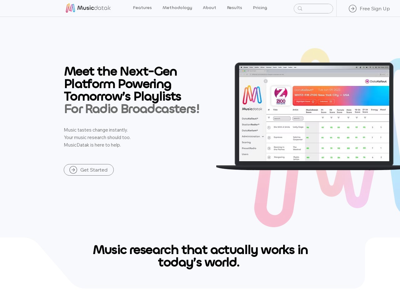 MUSICDATAK官网 – 为广播电台提供数字音乐研究工具