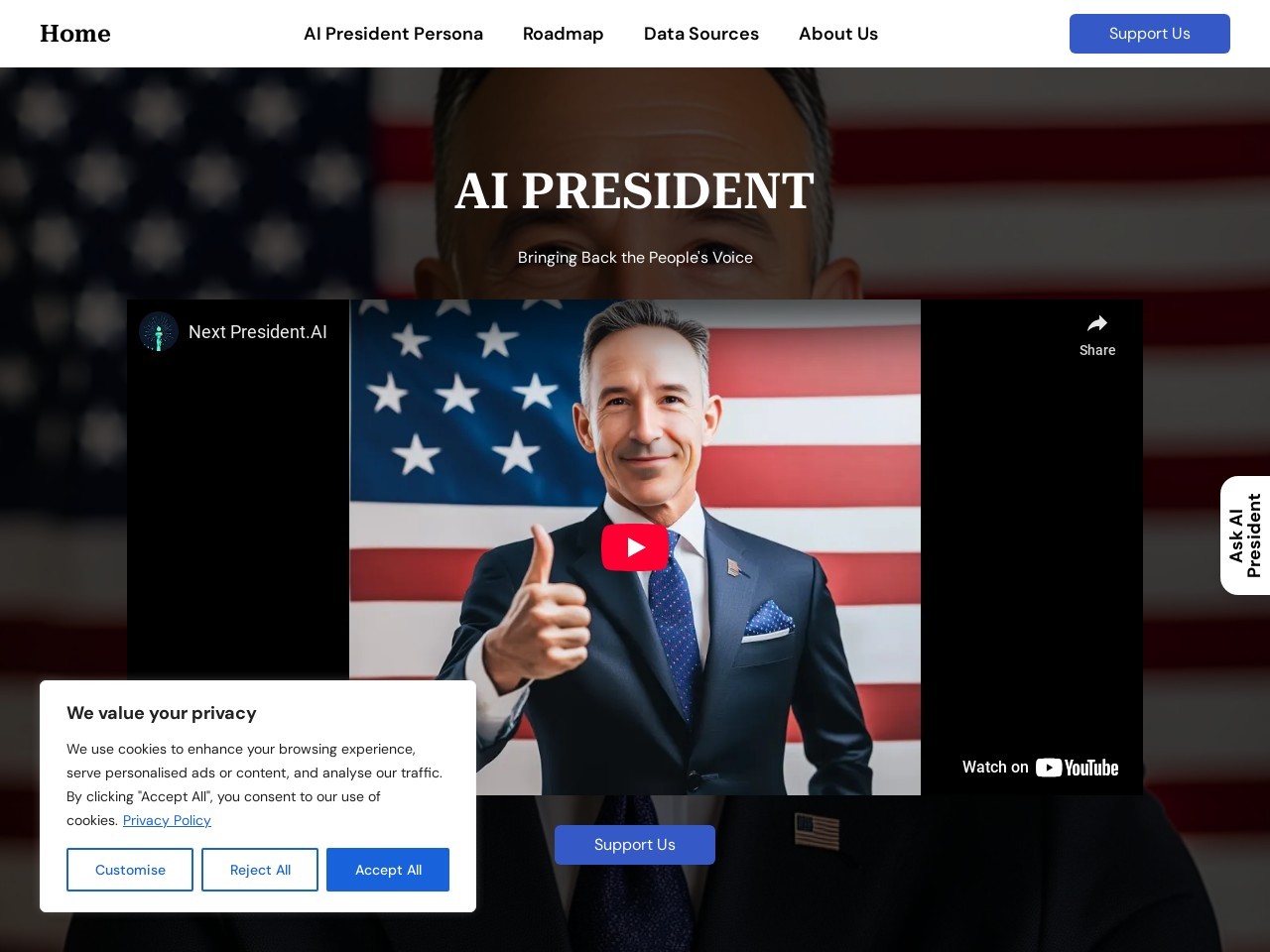 NextPresident.ai官网 – 社区资助的AI总统，表达公众意见