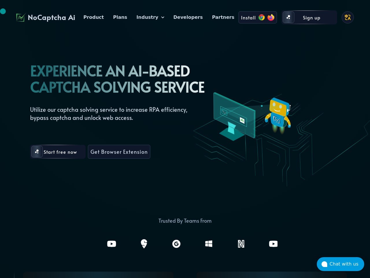 noCaptcha: Automatic CAPTCHA Solver官网 – AI驱动的CAPTCHA解决方案