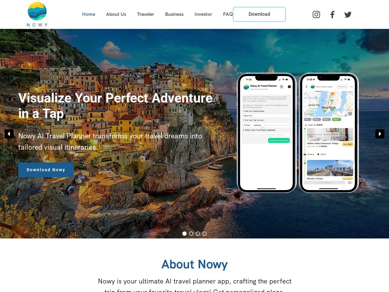 Nowy官网 – 智能旅行规划社交应用
