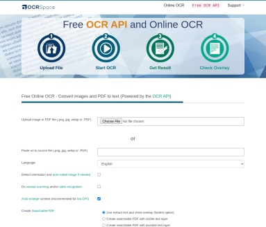 OCR Space-免费OCR识别