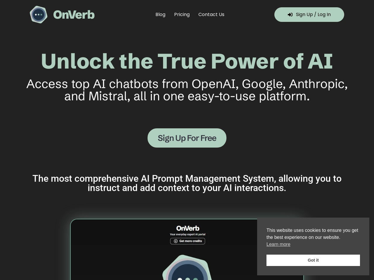 OnVerb官网 – 高效定制的AI聊天界面