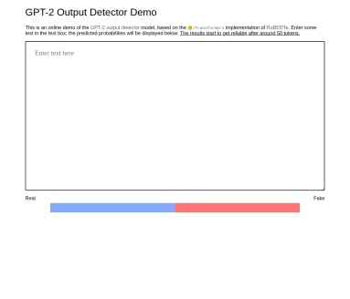 GPT-2 Output Detector