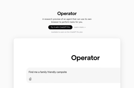 ChatGPT Operato：您的AI个人助理-职场与生活的AI智能自动化首选