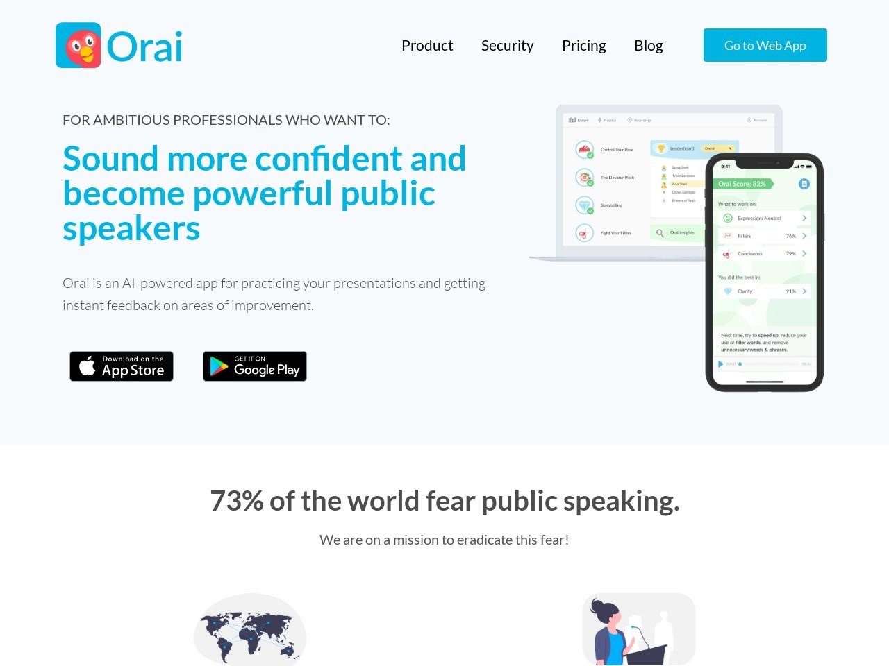 Orai官网 – AI助力演讲练习，提升自信