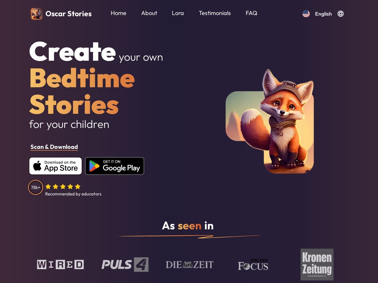 Oscar – bedtime story generator-个性化的儿童睡前故事生成器