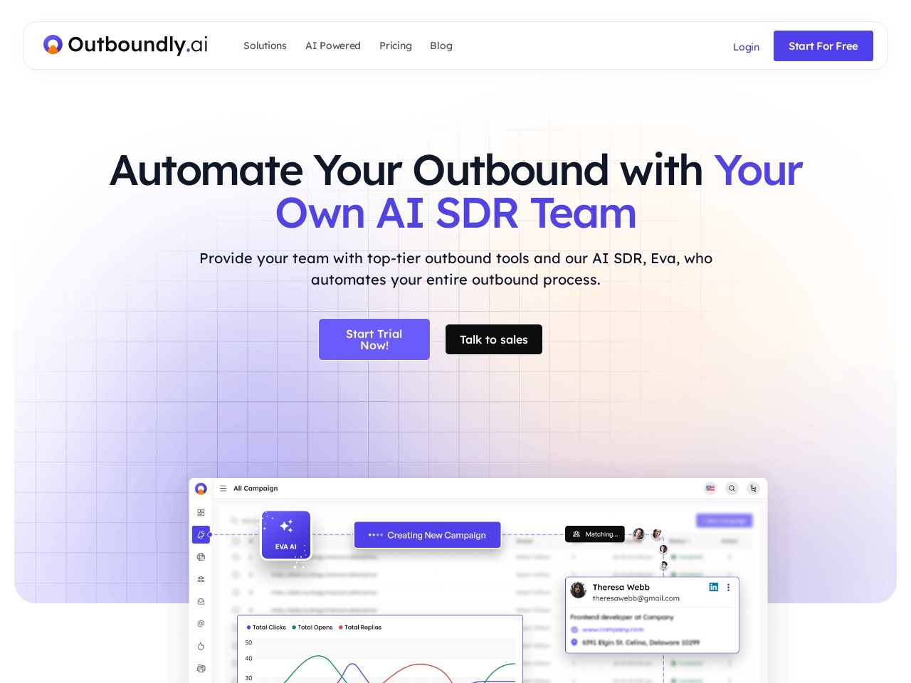 Outboundly.ai官网 – 智能化冷邮件外reach平台