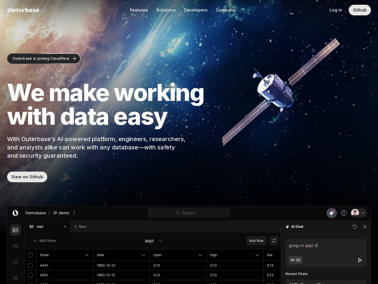 Outerbase官网 – 智能化数据库管理工具